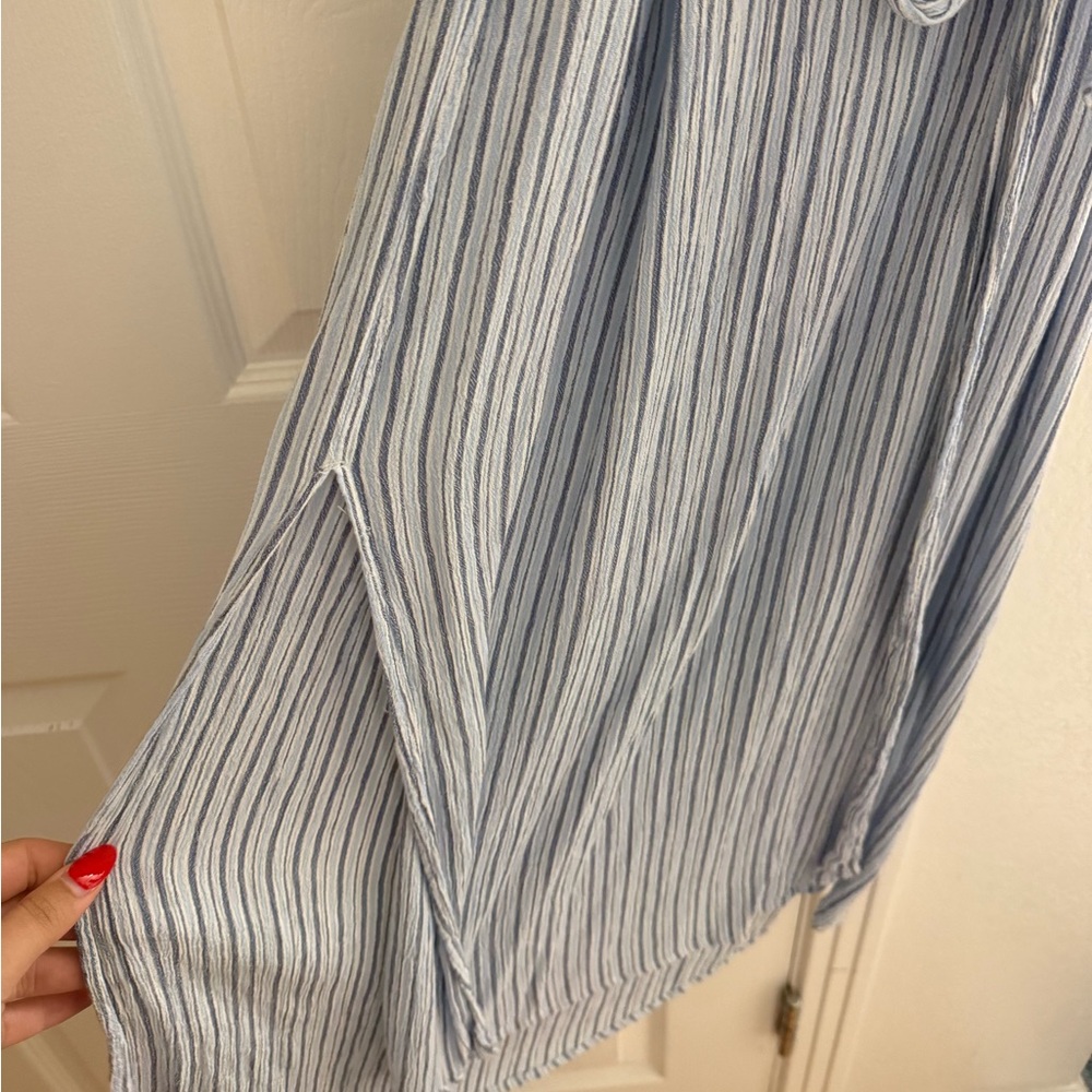 Billabong Light Blue and White Striped Maxi Dress - Picture 4 of 6